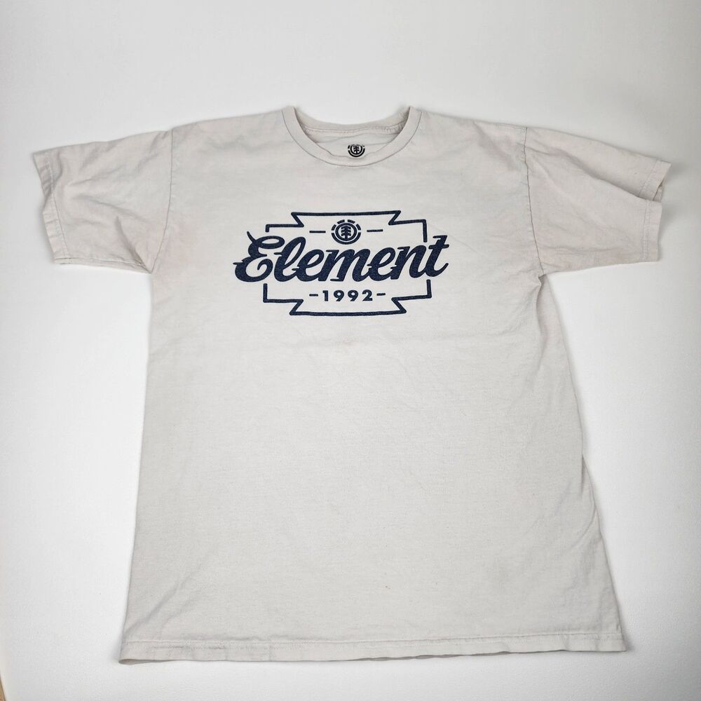 Element 1992 Logo Graphic T Shirt Mens Medium White Skate Surf Streetwear